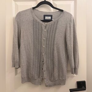 Tildon Light Gray Knit Cardigan